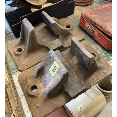 Antique Cast Iron Train Track Rare Set Great