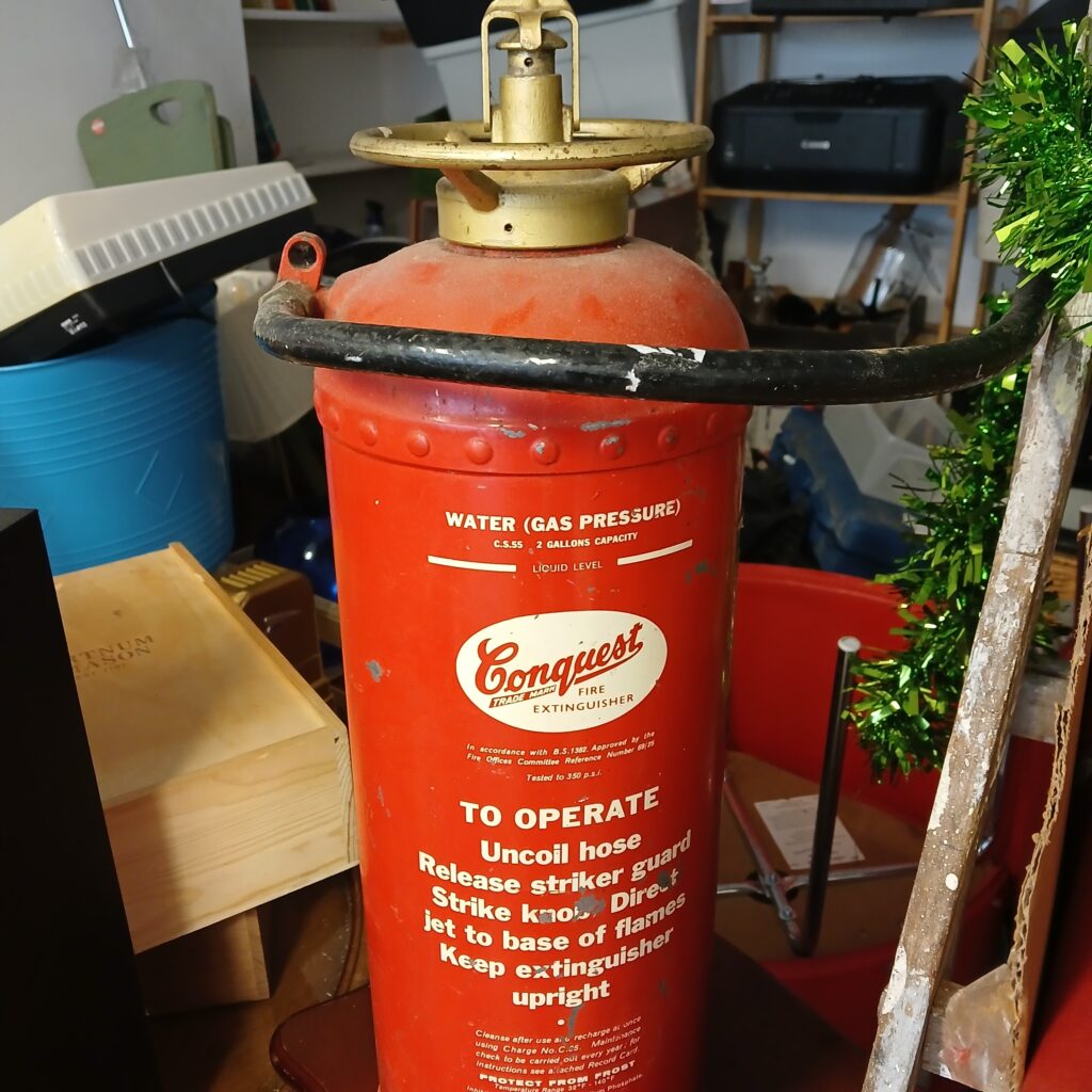 Antique Fire Extinguisher Metal Rare Item