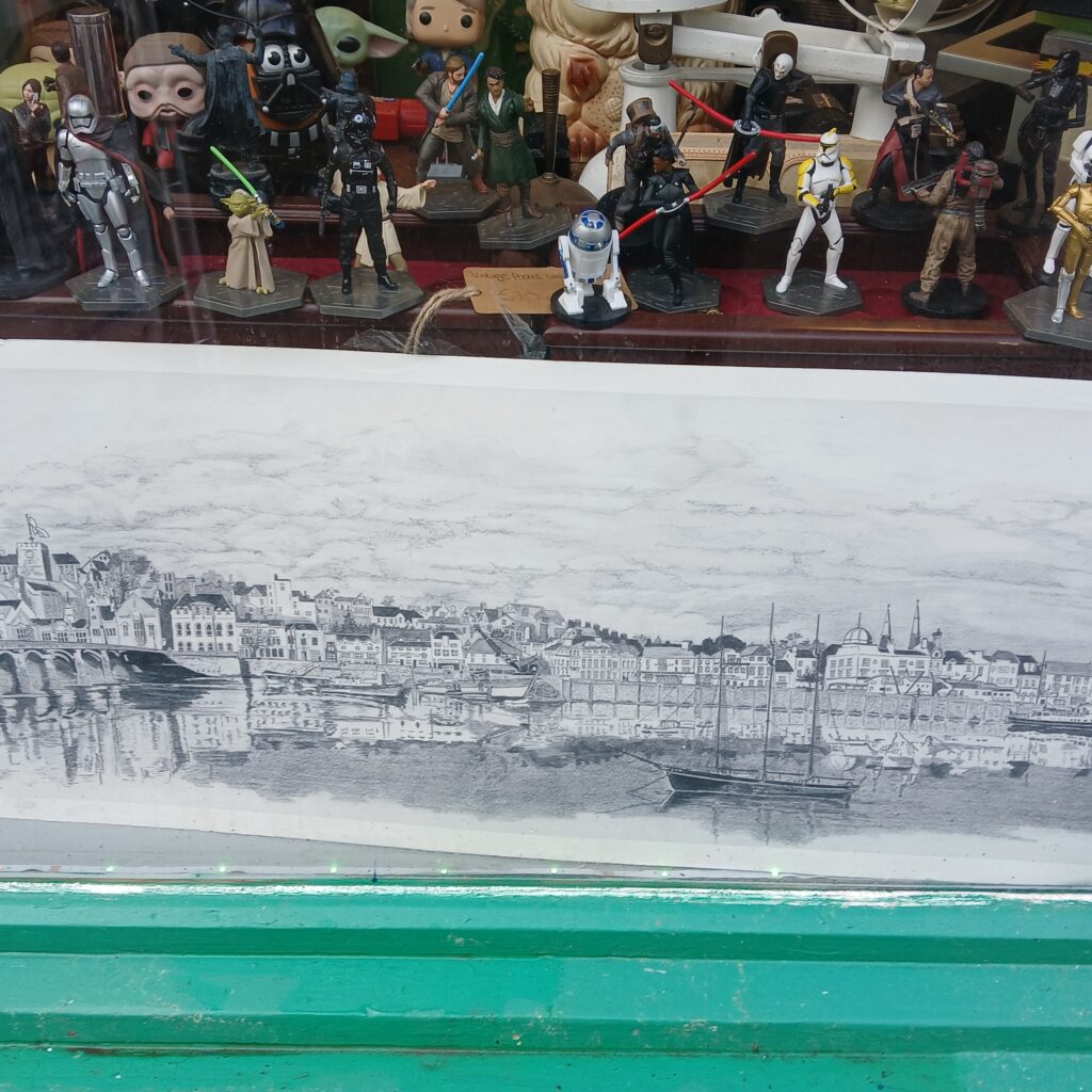 Bideford Devon Print Of A Pencil Sketch By Alan Narbet