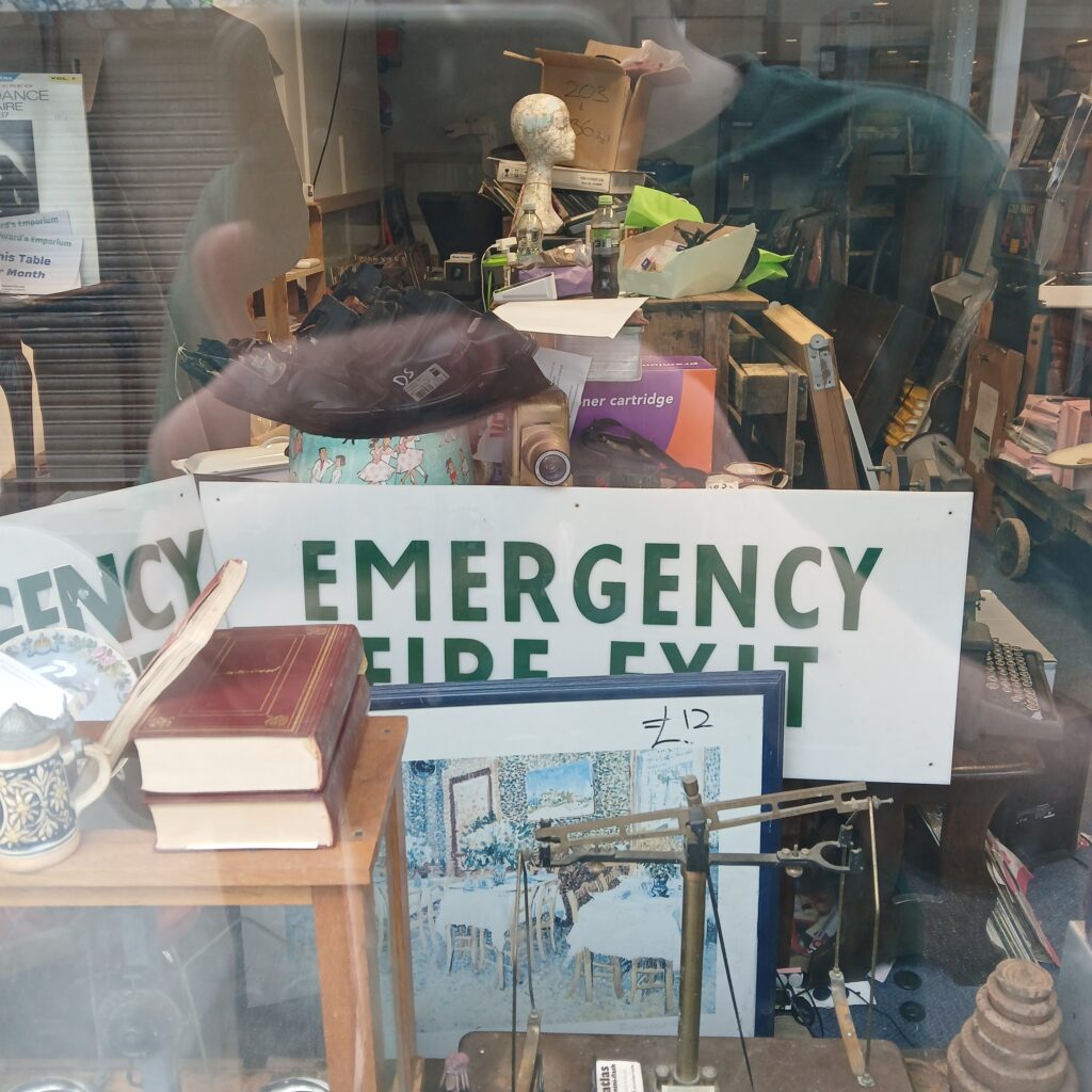 Retro Emergency Fire Exit Sign