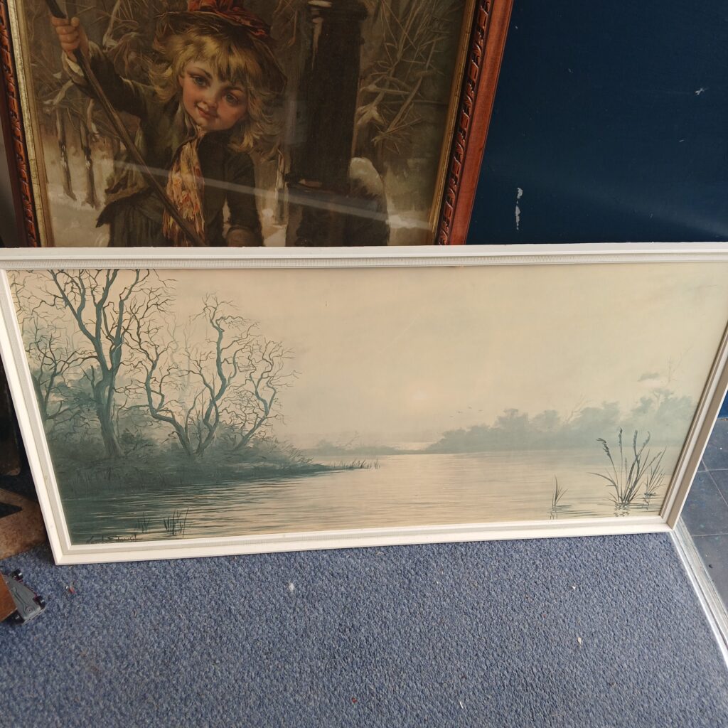 Retro River Print Frame No Glass