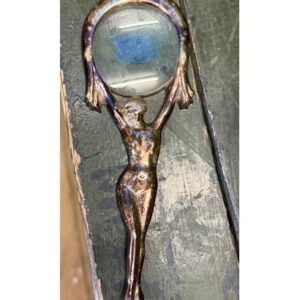 Art Deco Magnifying Glass Metal Great Condition